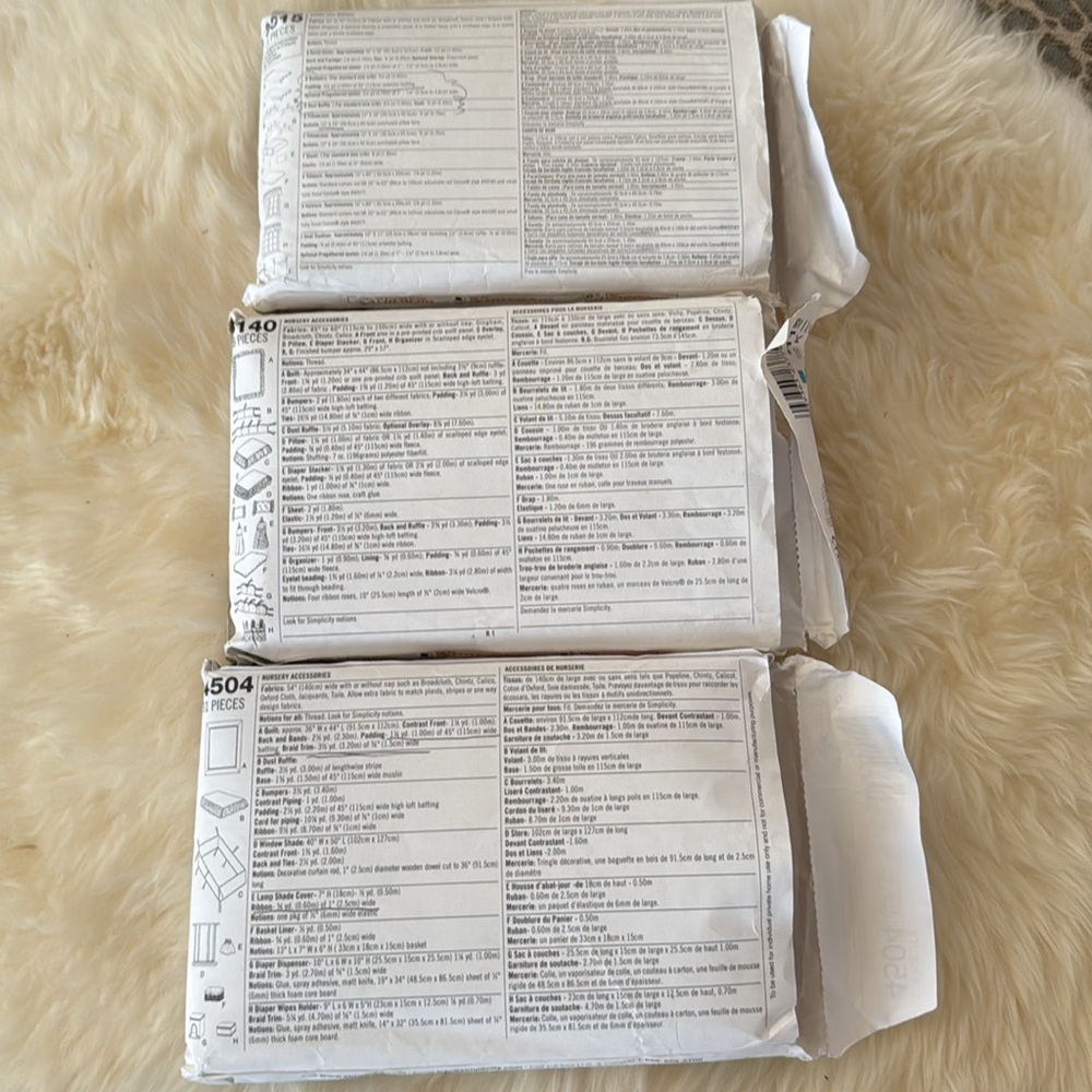 3 Simplicity nursery patterns - Picture 2 of 8